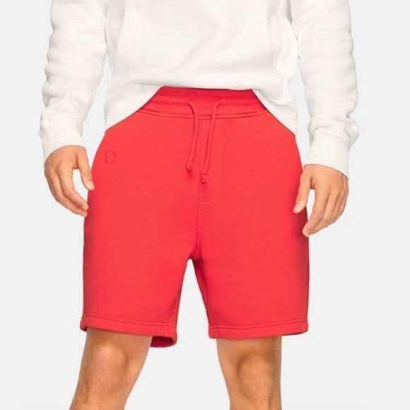 NWT Outdoor Voices Men’s Nimbus Cotton Sweat Shorts in Red - Picture 1 of 6
